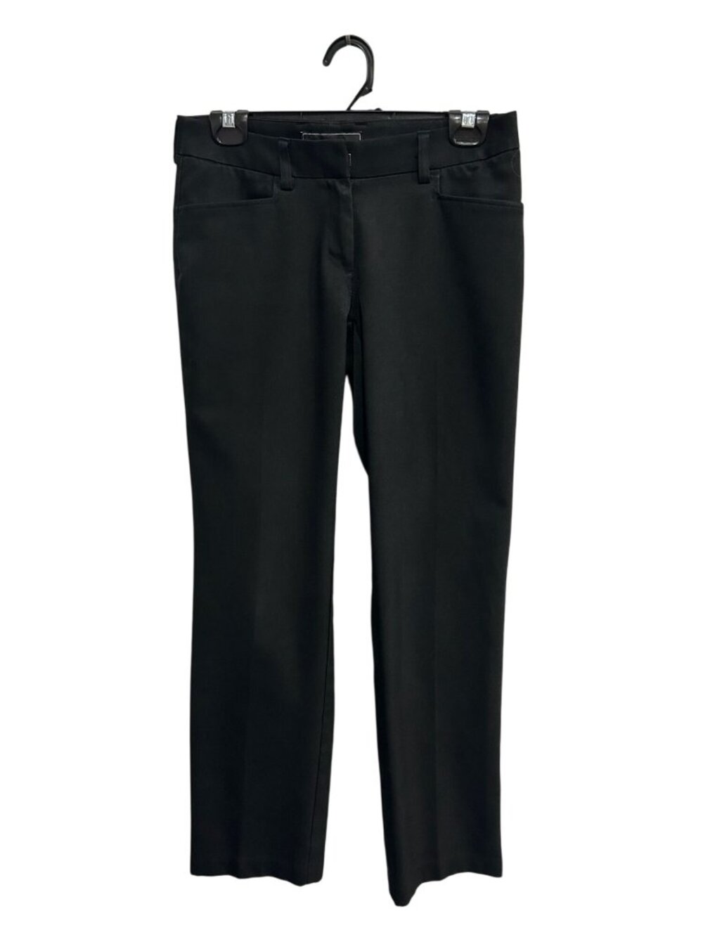 Oobe 2 Black Straight Leg Polyester Blend Workwear Dress Pants Minimalist Clean